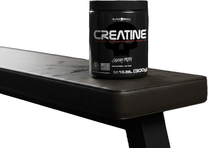 Creatina Pura Monohidratada , peso 300g , Pote Black Skull , Sabor Sem Sabor - Imagem 7
