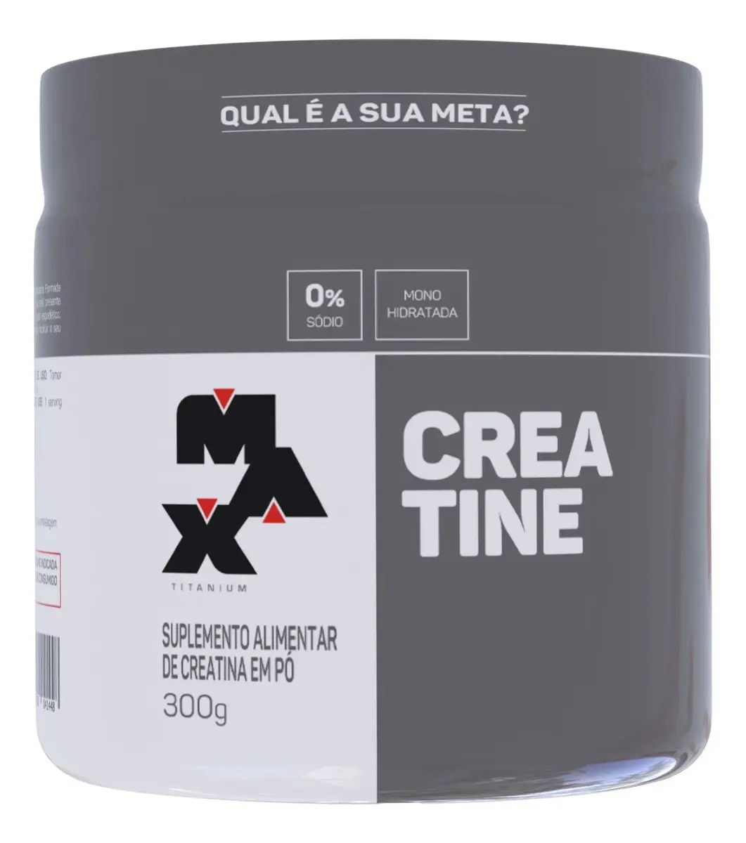 Creatina Monohidratada , peso 300 Gr - Max Titanium, Sabor Sem Sabor (cópia)